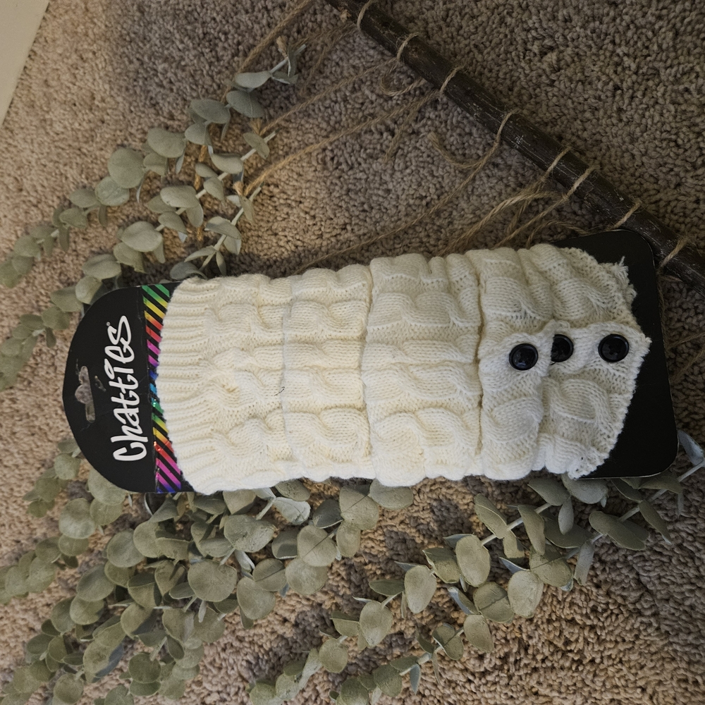 Chattily Cream Knit Leg Warmers